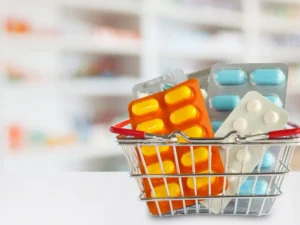 tablets in shopping basket