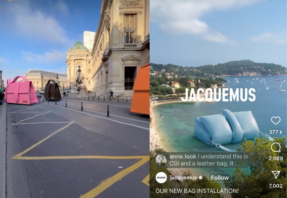 Jaquemus CGI campaign examples