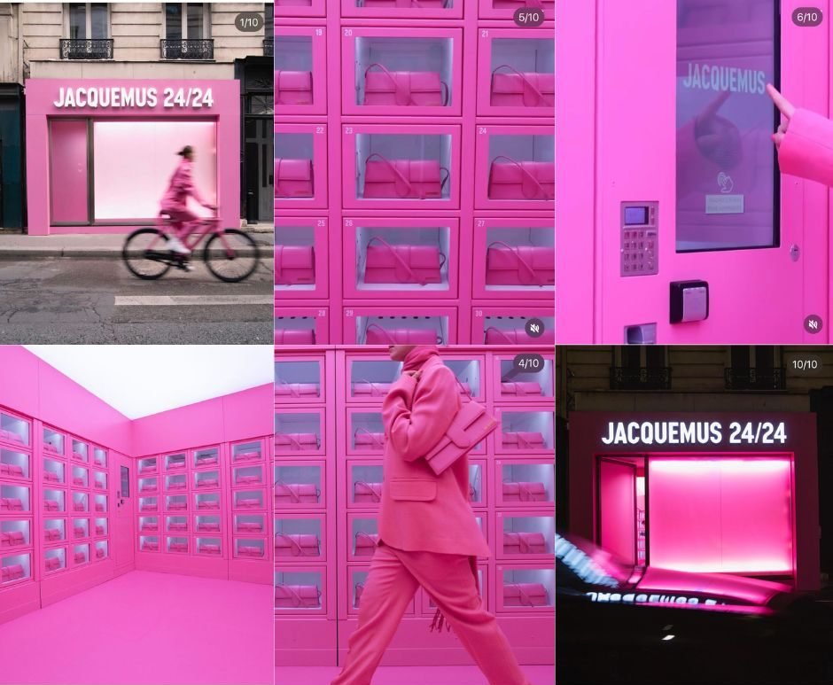 Jacquemus pink pop up Paris