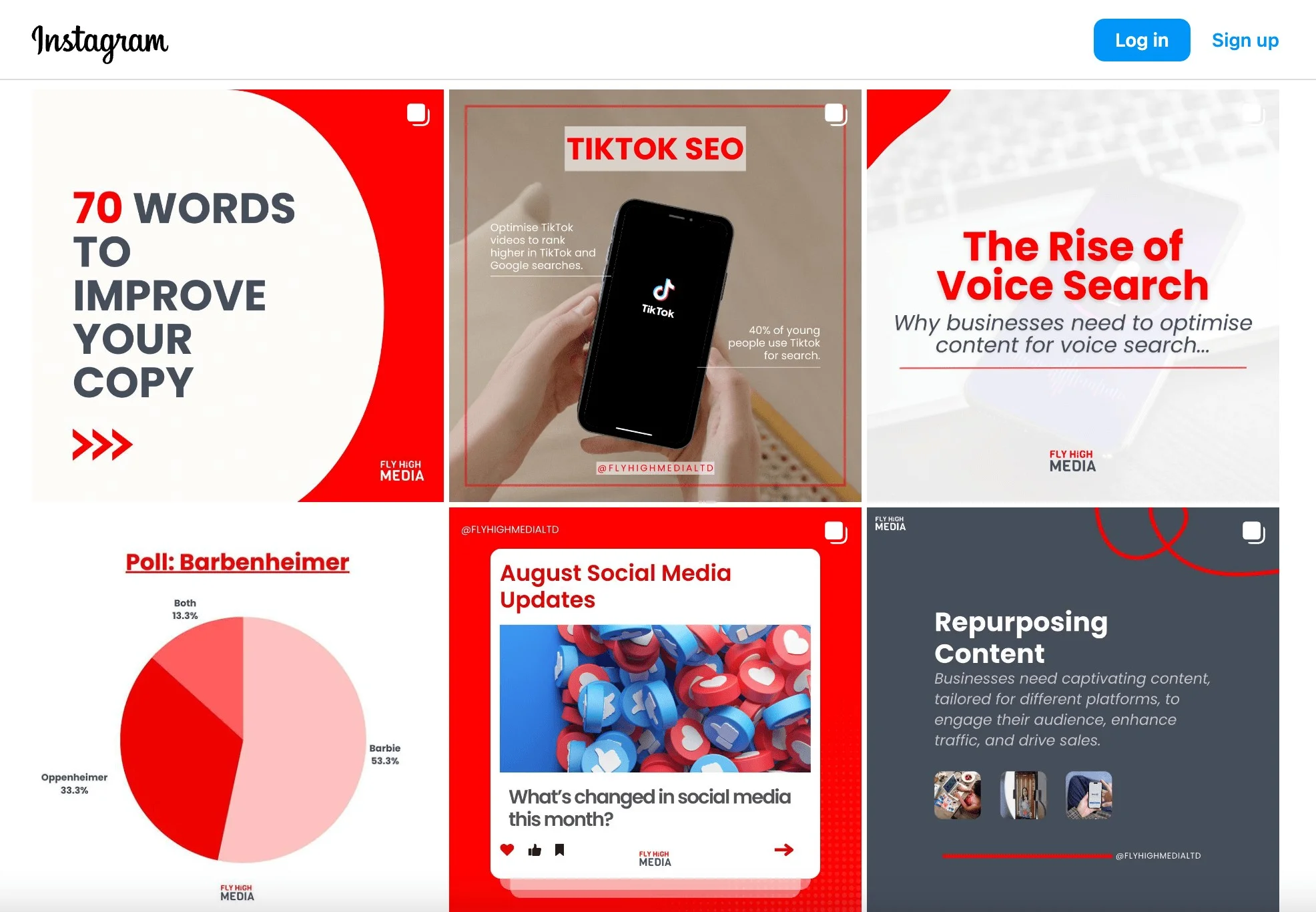 fly high media social media instagram posts