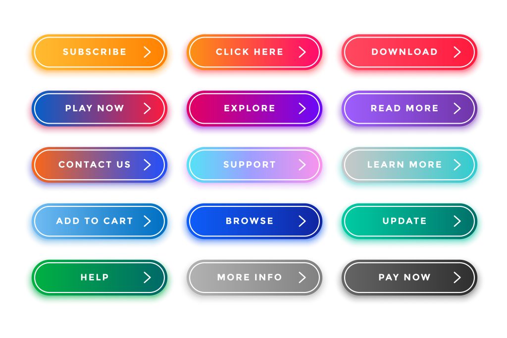 Web buttons with different calls to action