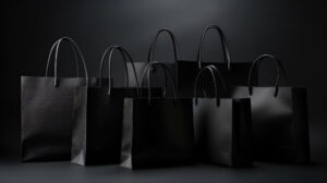 black shopping bags