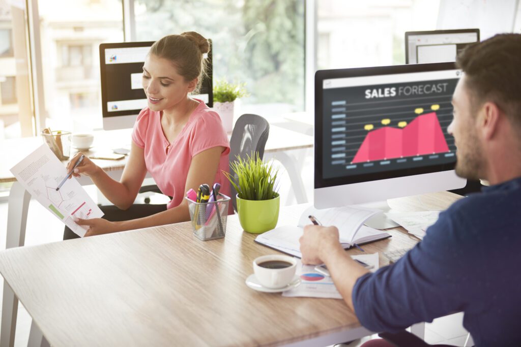 Company talking about SEO