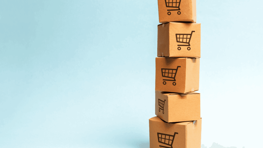 ecommerce boxes in stack