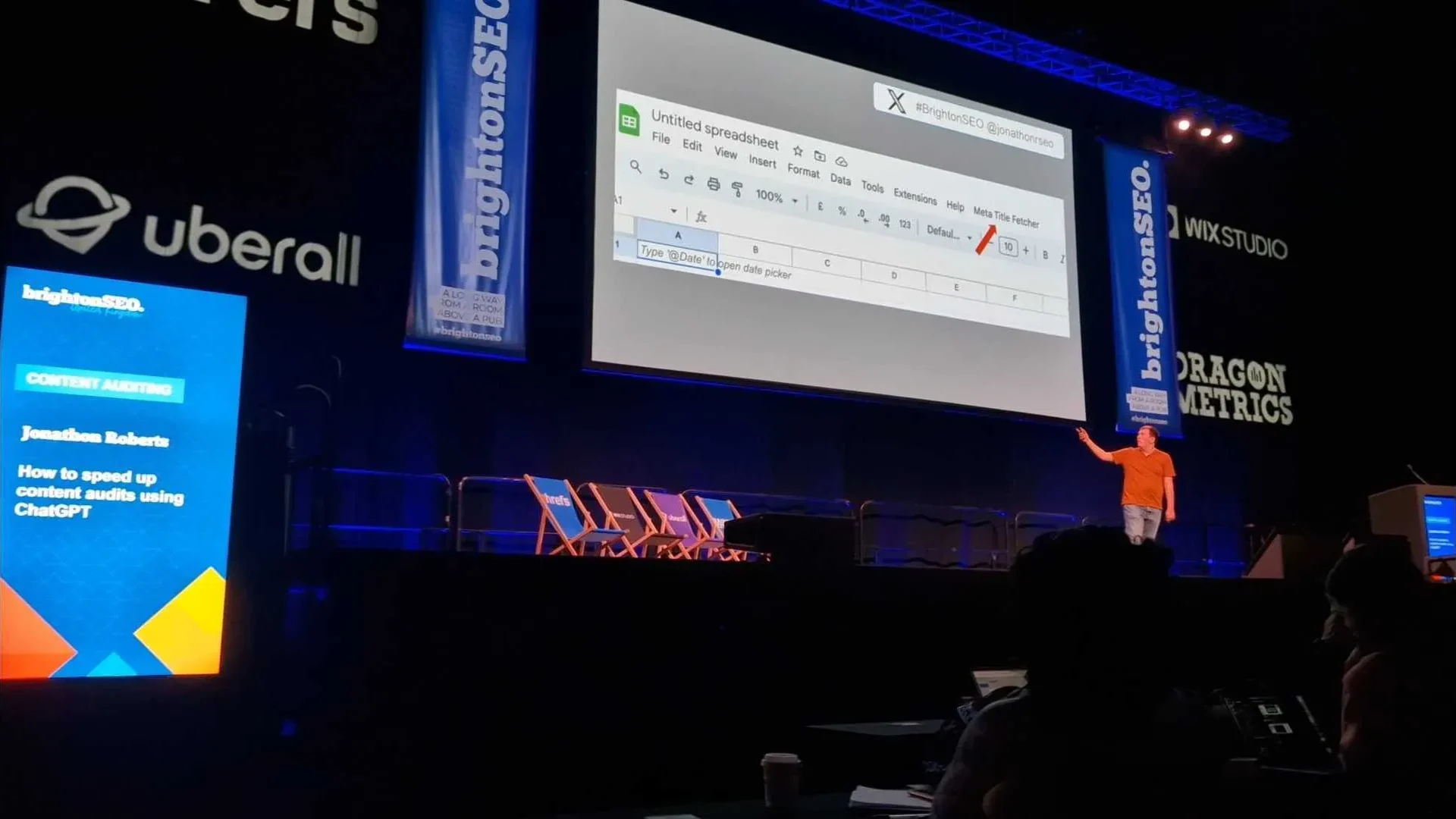 jonathon roberts on stage brighton