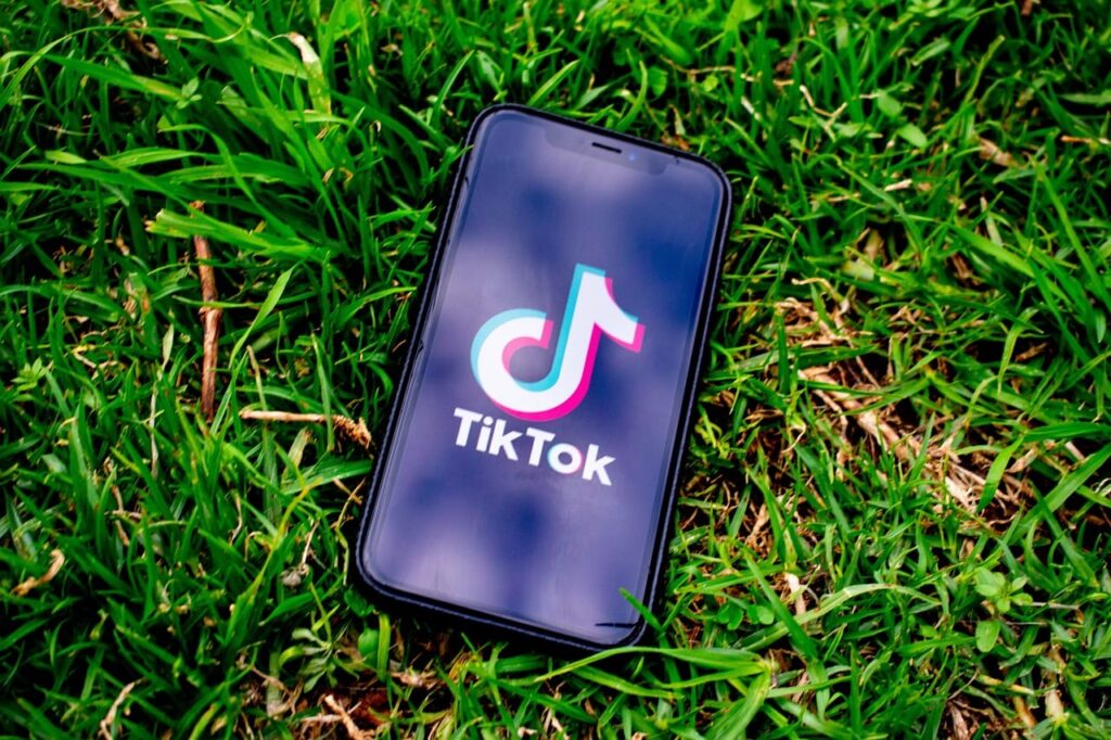 tiktok on phone screen