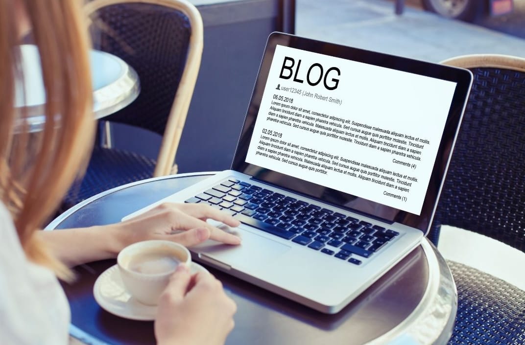 blog on a website