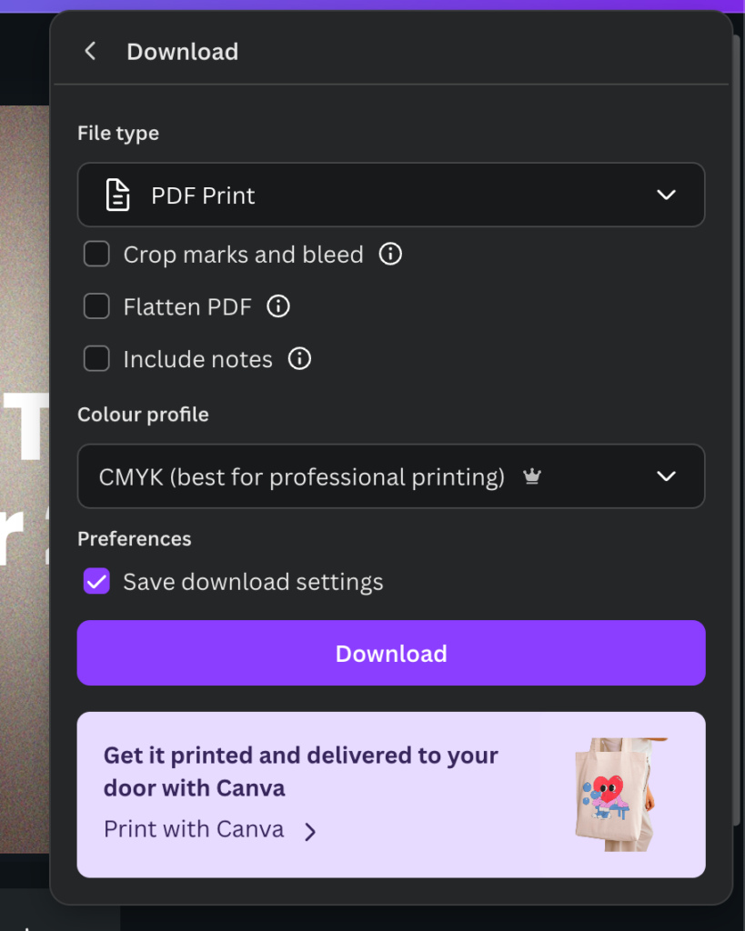 canva print materials