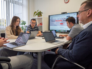 People having a meeting