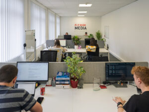 People working in an office