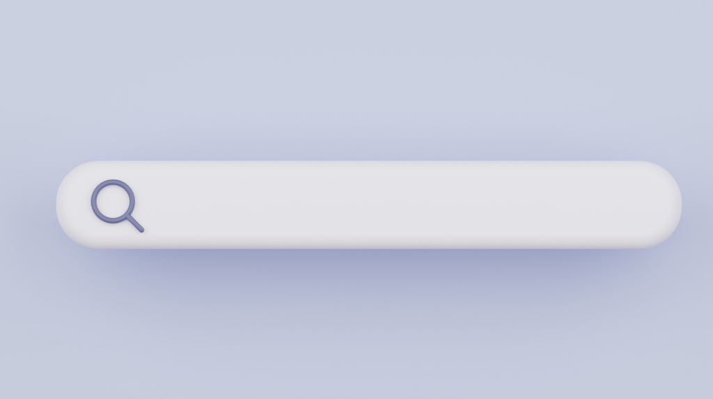 Search bar with magnifying glass