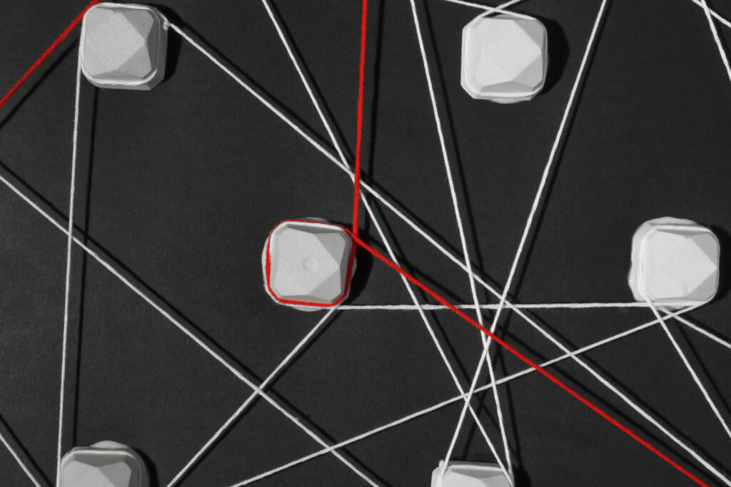 Network of threads on board